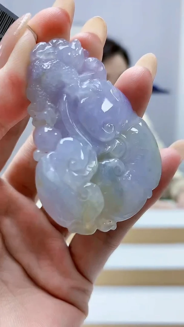 未镶嵌定制翡翠5160MM-毛货挂件14