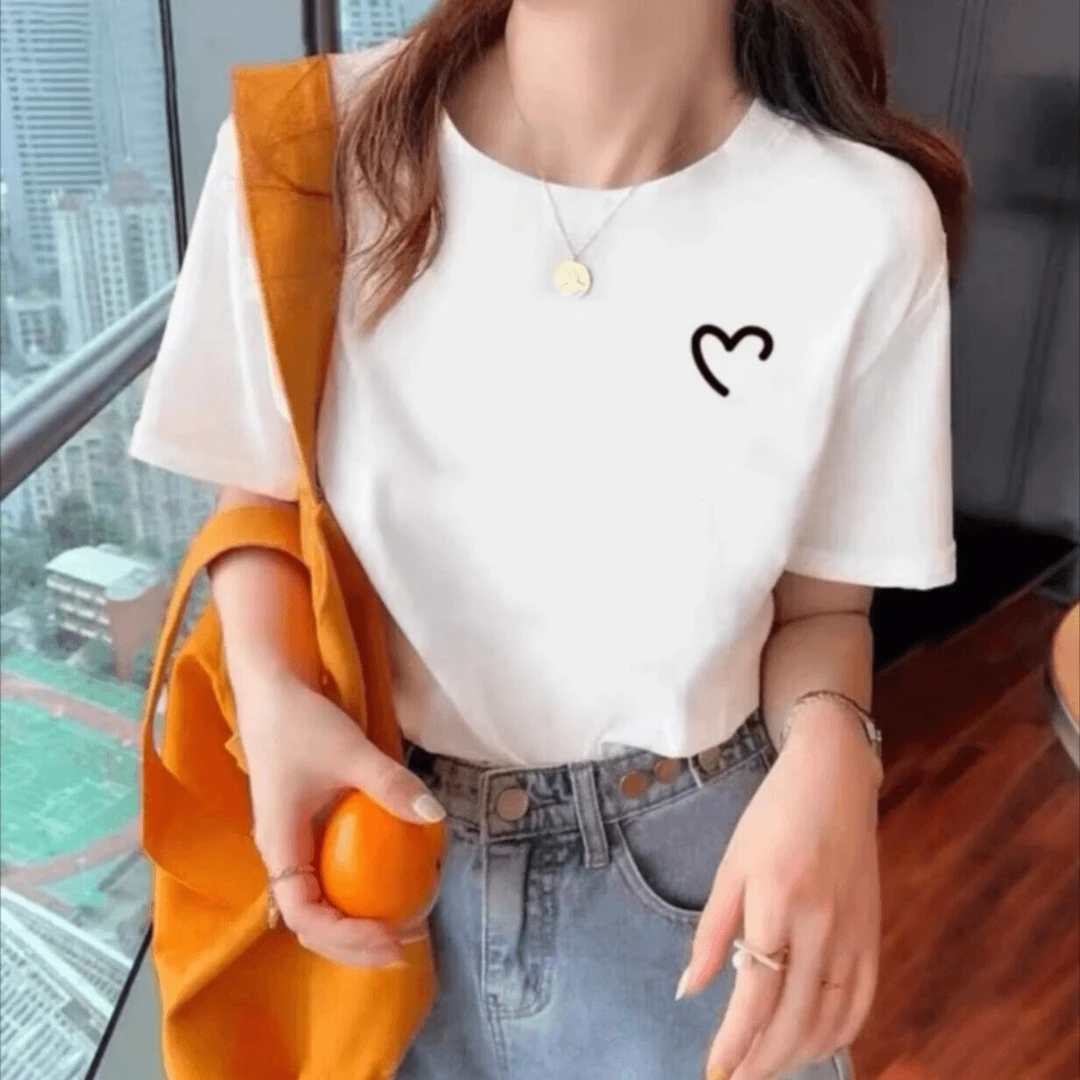 【100%纯棉】上新女款百搭潮流短袖t恤春夏圆领显瘦半袖白色