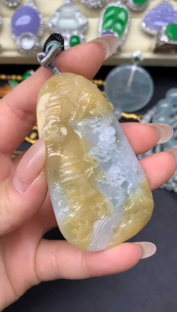 翡翠未镶嵌颈饰173-雪姐翡翠天天见