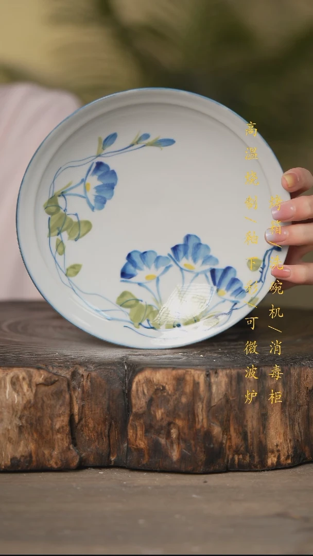 碗景德镇高温釉下彩可微波烤箱洗碗机