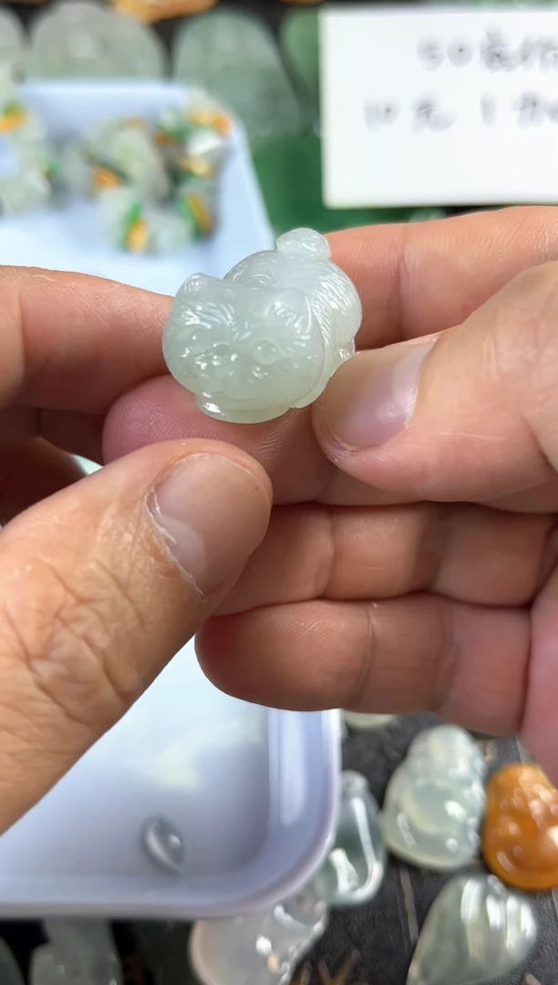 定制翡翠未镶嵌兔*猫猫