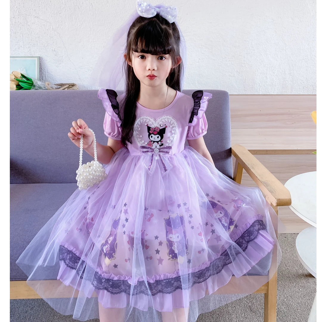 女童库洛米公主裙甜美洛丽塔小女孩连衣裙儿童生日蓬蓬裙2025夏季