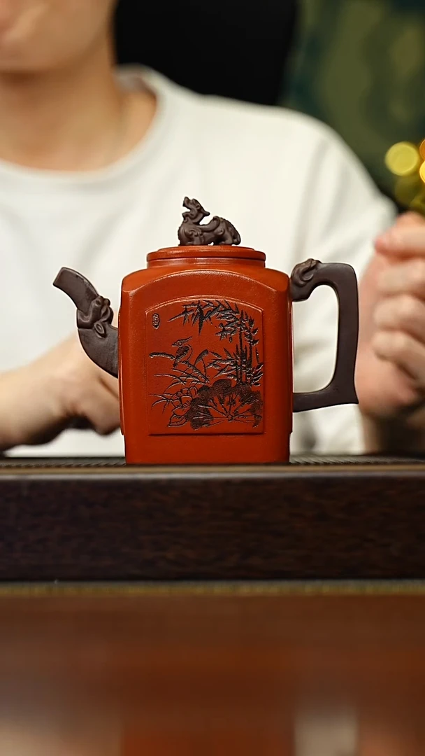 茶壶紫砂宜兴原矿 手工 紫砂壶容量400CC