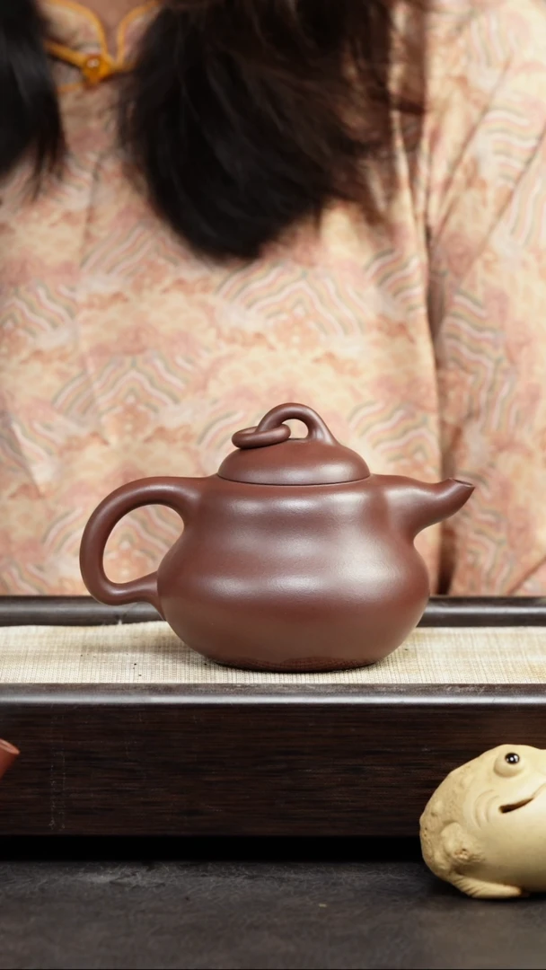 茶壶紫砂葫芦 枣红泥