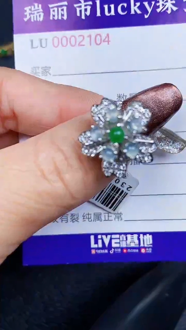 颈饰银S925镶嵌翡翠2104