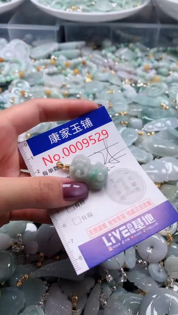翡翠未镶嵌吊坠(不含链)9529