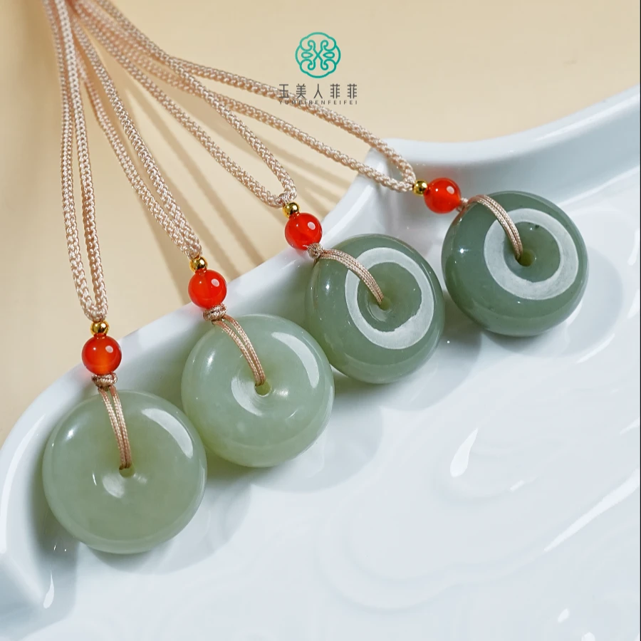 HD石惑珠宝·和田玉吊坠-平安扣吊坠约25mm#多样性发一