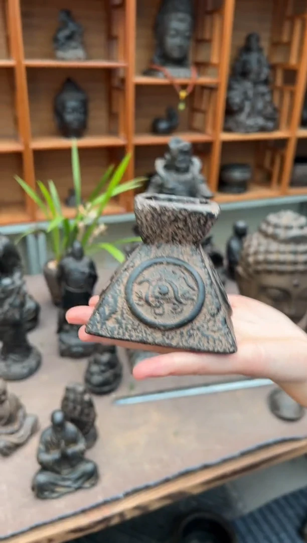 陶土【火山泥】四灵烛台