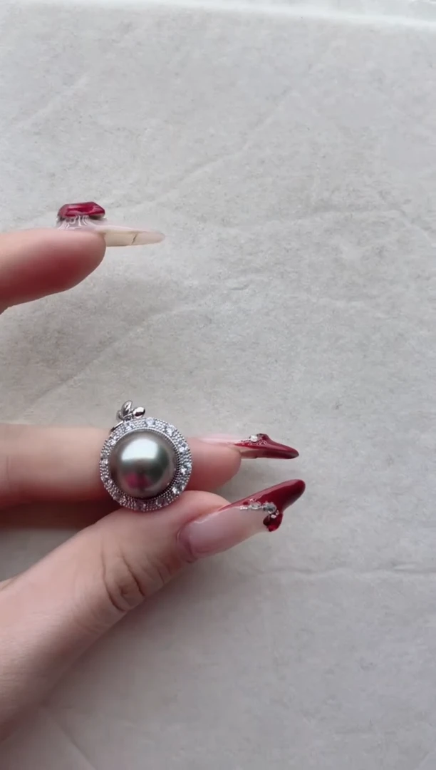 【闪购商品】海水珍珠吊坠银S925镶嵌A40