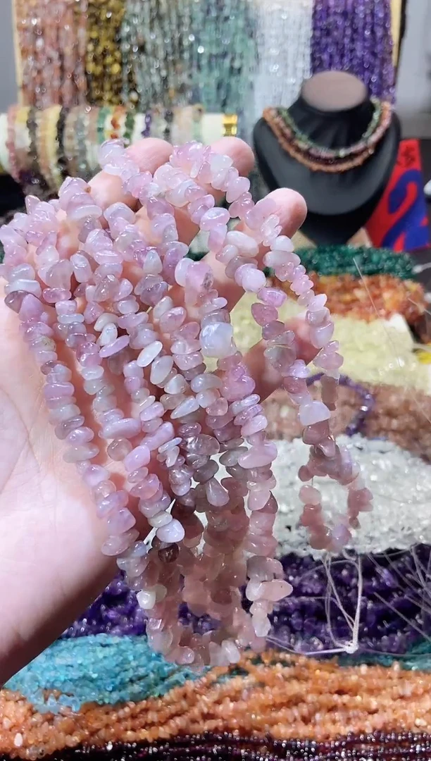 未镶嵌珠宝半成品水晶深紫马粉