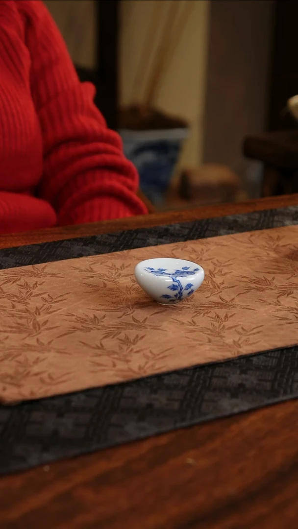 【闪购商品】杯子青源器语花卉牡丹蹲蹲盖置