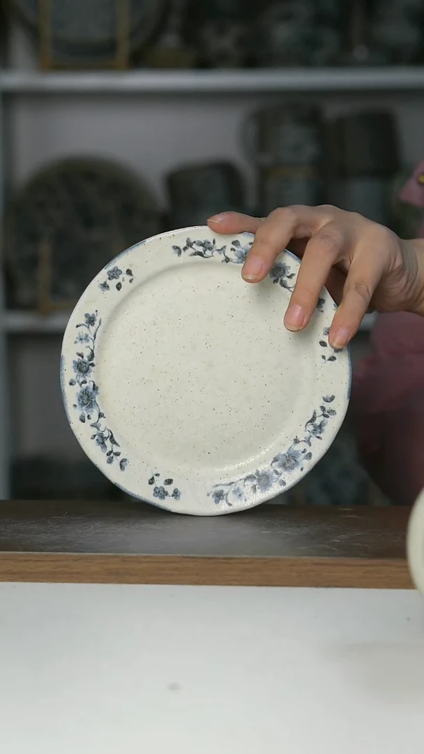 陶瓷Hitable青黛甜品盘16cm@4-2@