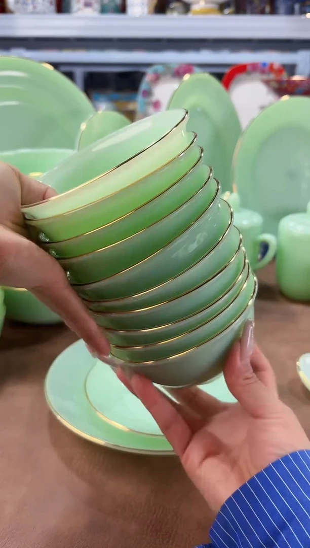 玉瓷4.5英寸饭碗10个