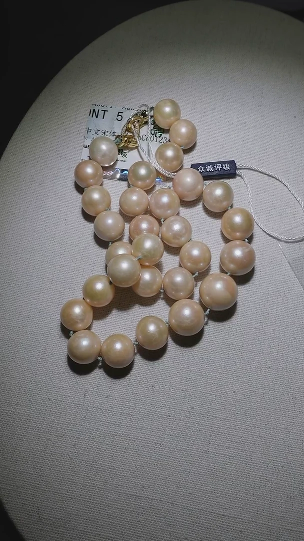 淡水珍珠合金项链金*东珠项链