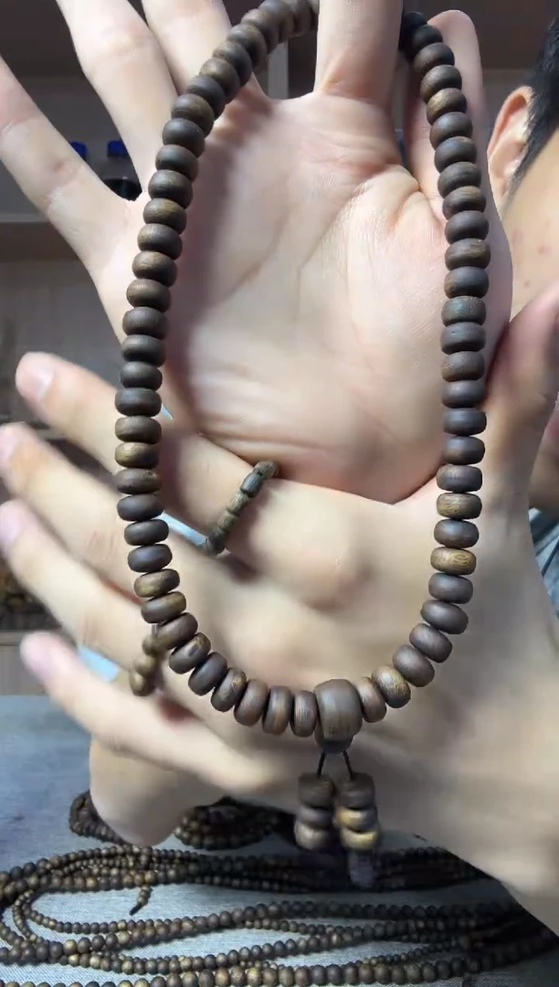 沉香手串09隔片珠双圈17克+ 多样性发其一