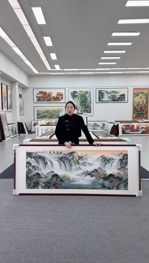 国画手绘 财源广进 219*88