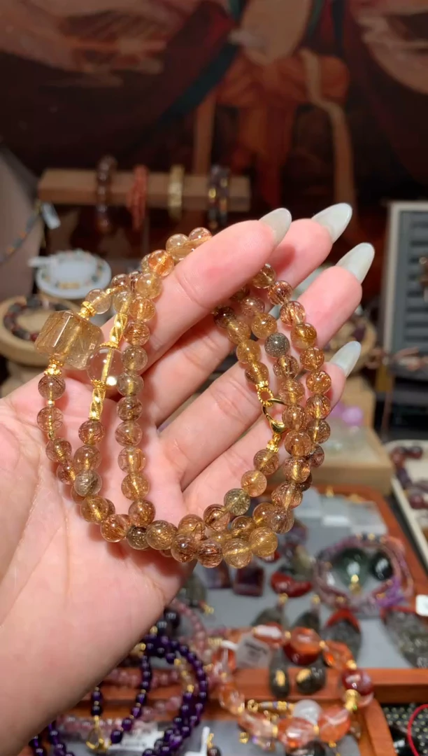 未镶嵌珠宝半成品水晶彩发晶万能链