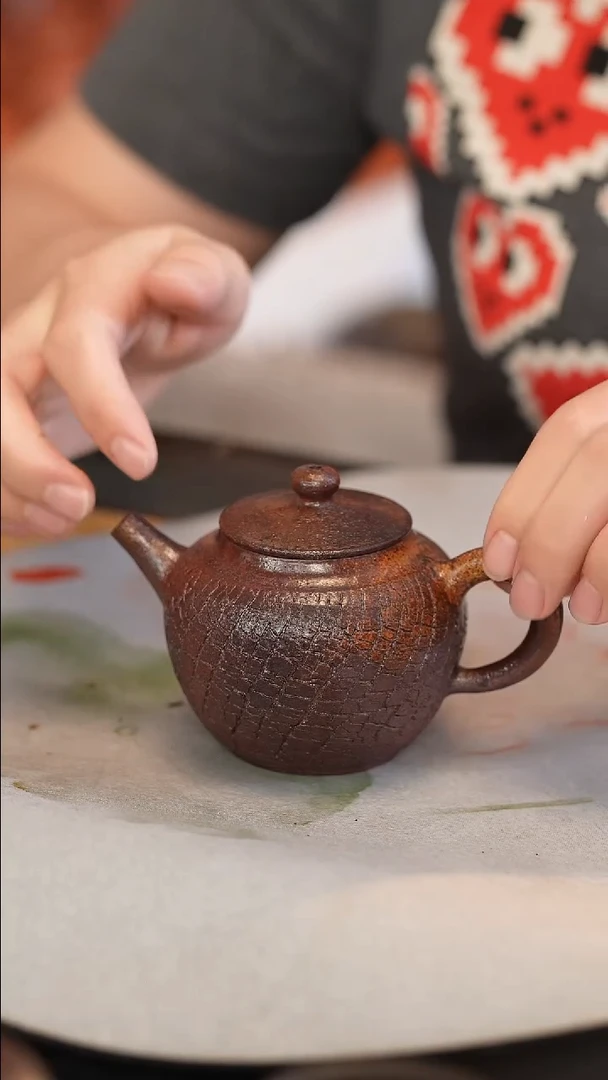 茶壶紫砂原矿手工制作15号 180cc