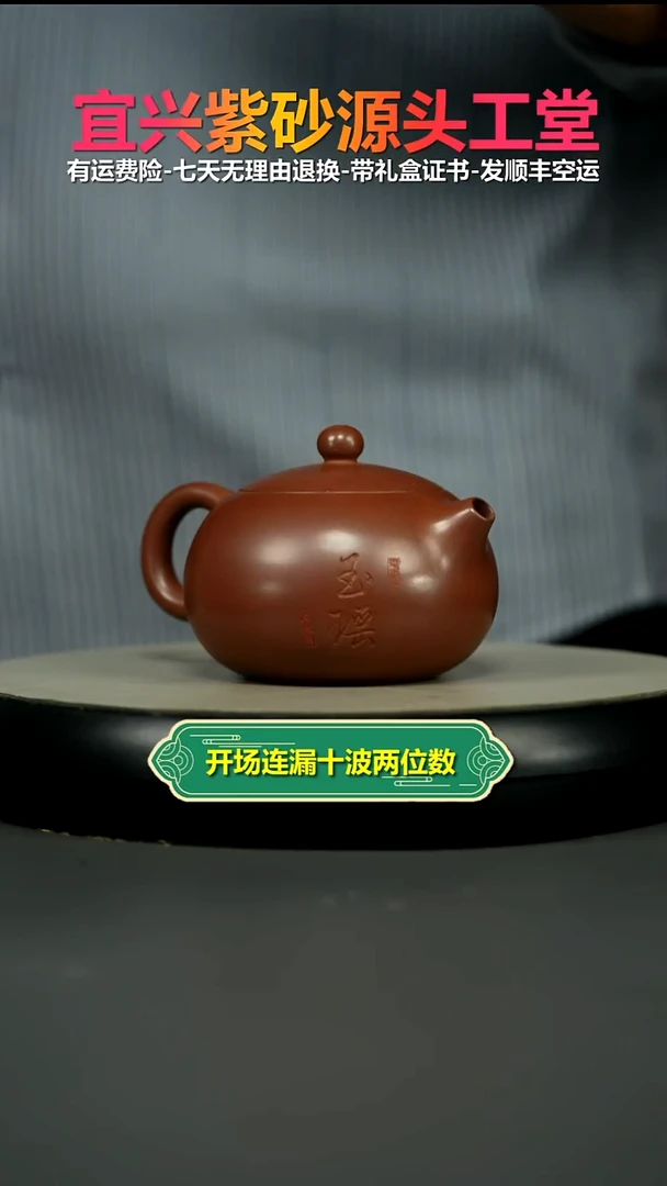 茶壶紫砂李传荣龙血砂玉瑶西施260CC