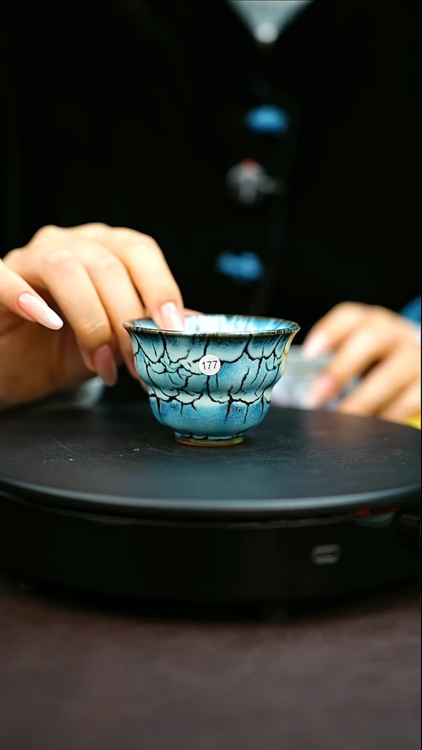 177#原矿钧瓷炉钧釉福禄杯