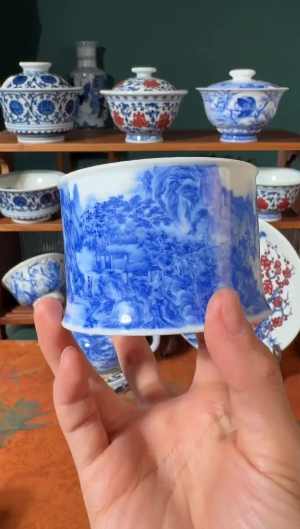 【闪购商品】杯云山片玉山水直口杯