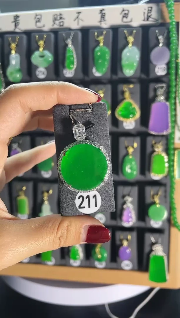 【闪购商品】翡翠耳饰银S925镶嵌211..