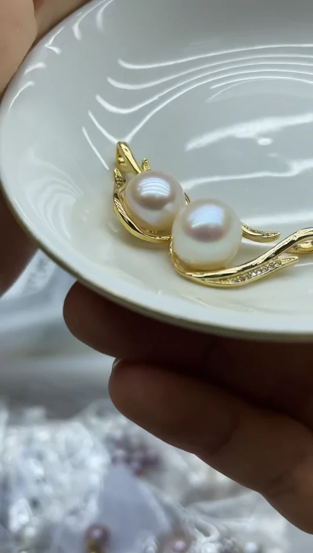 淡水珍珠银S925镶嵌吊坠(不含链)吊坠多其性发其一