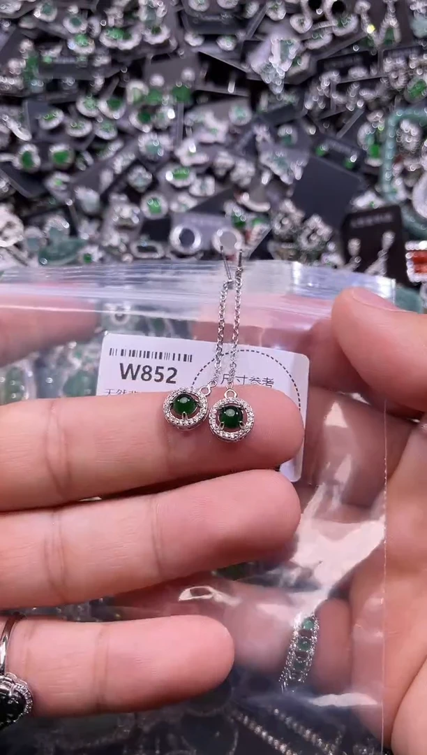 翡翠未镶嵌颈饰W852耳链