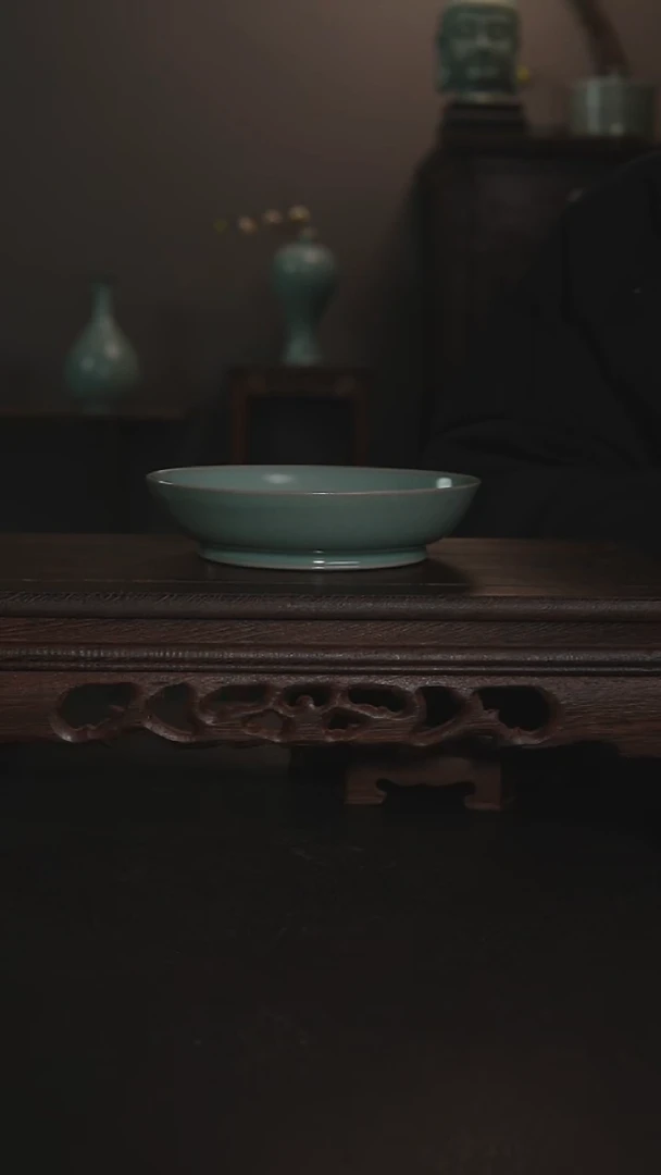 摆件瓷仿古手工鼠纹洗