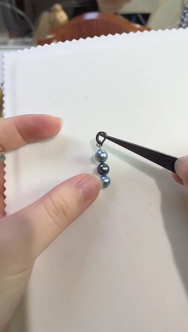 吊坠(不含链)银S925镶嵌海水珍珠吊坠