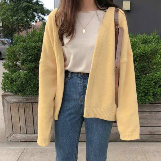 （201-300直播间看款拍）开衫款女毛针织衫外套加厚上衣宽松