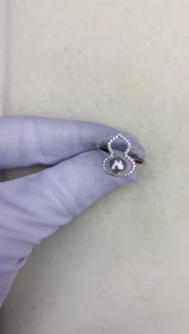 银S925镶嵌DA海水珍珠 GD024 戒指