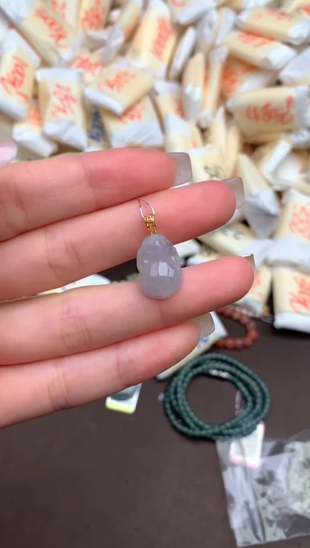 【闪购商品】翡翠挂件18K金镶嵌一