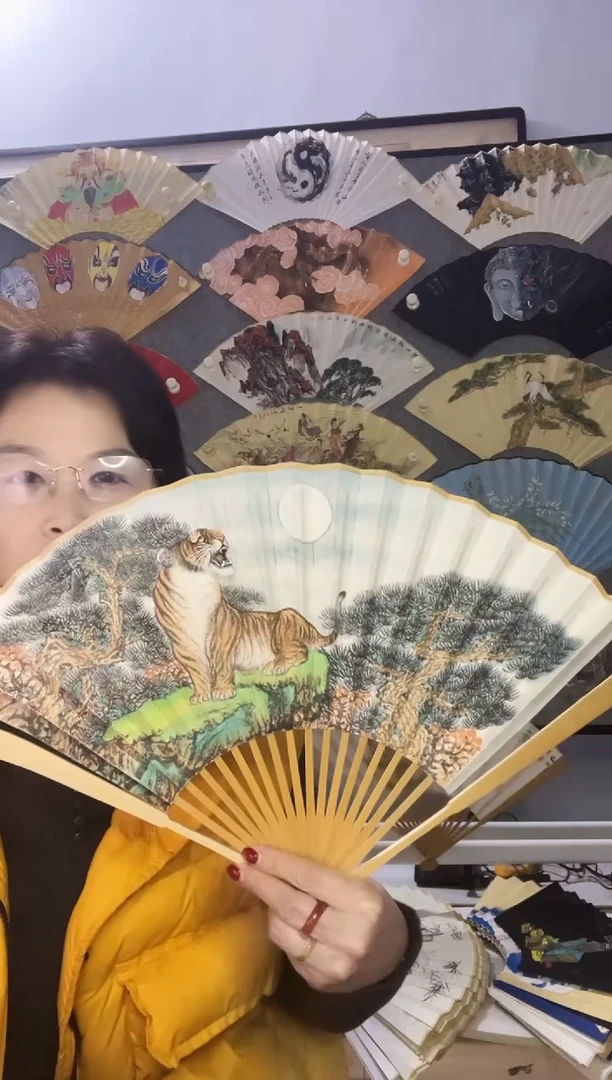 扇子九五寸十八方玉竹折扇
