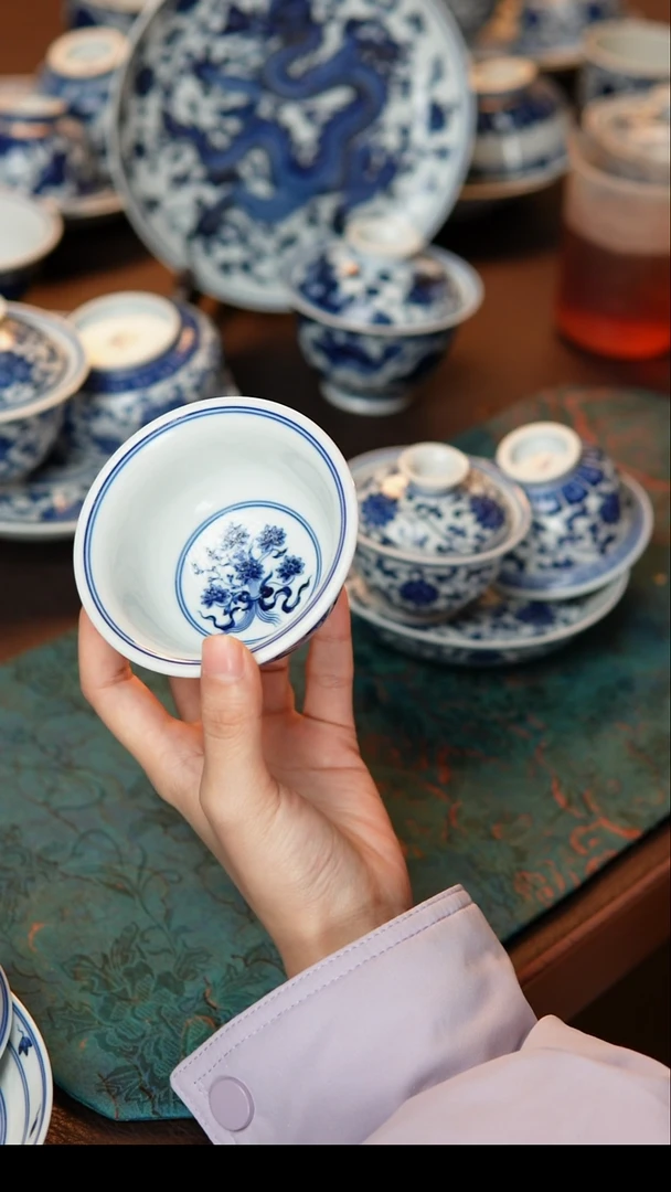 其他陶瓷荷花纹理压手主人杯