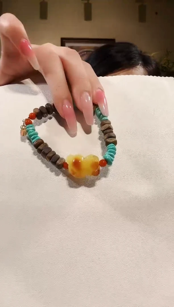 手链琥珀未镶嵌沉香
