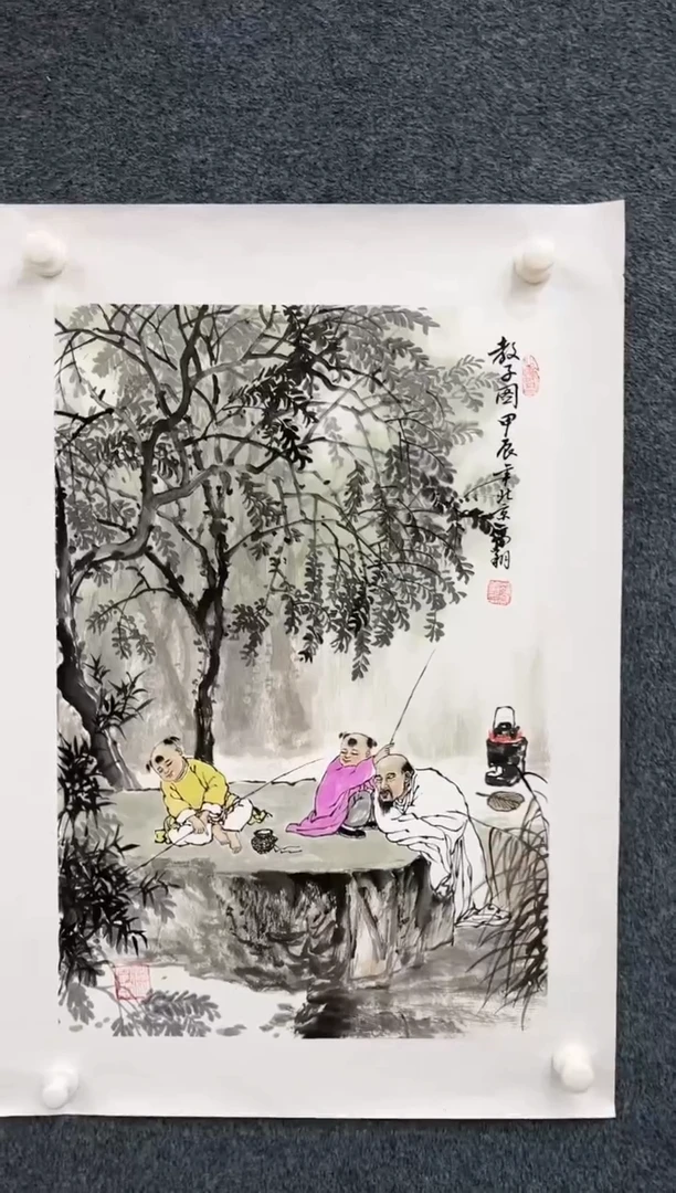 【闪购商品】国画2.9-艺术-冯高翔-四尺三开人物-06