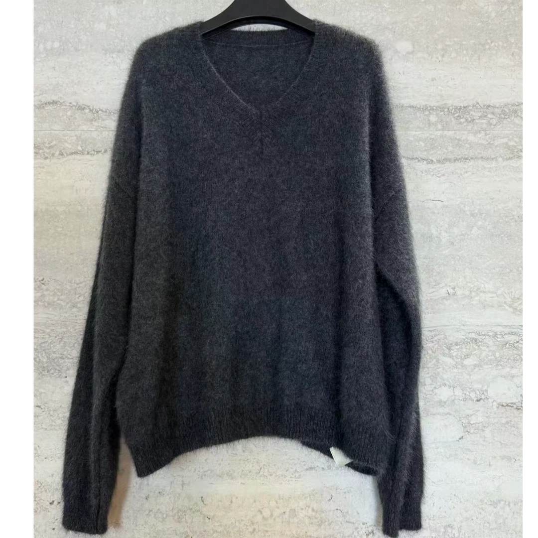 TANTAN 百搭休闲长袖V领秋冬针织毛衣3798