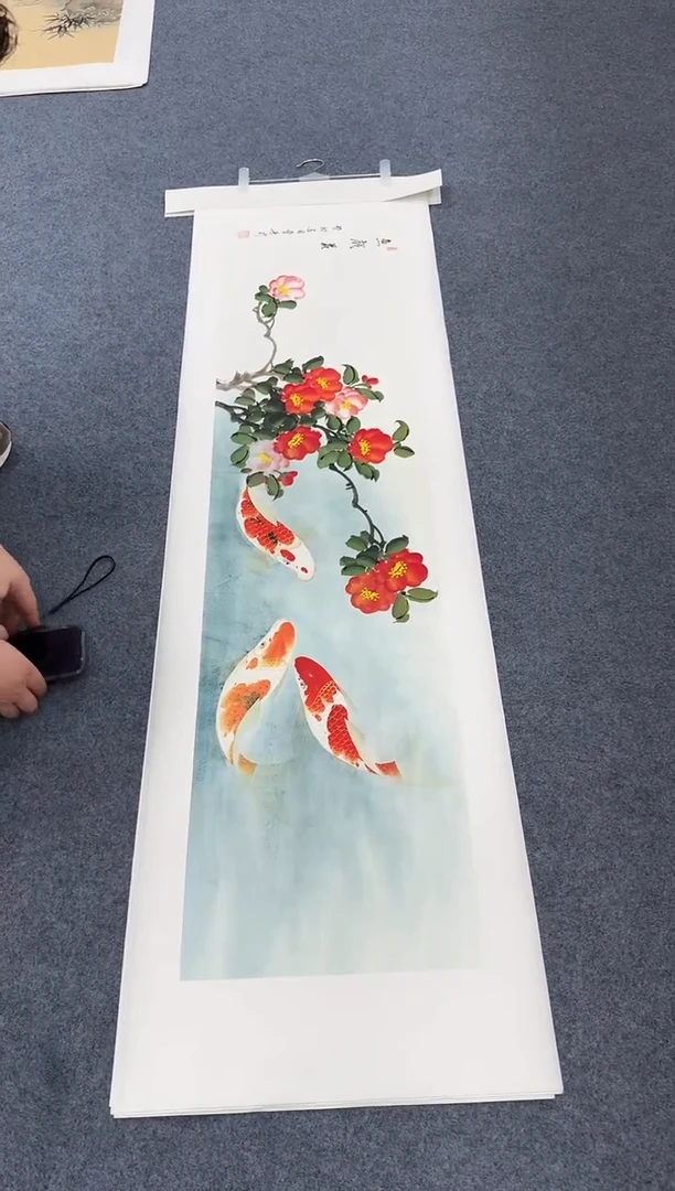 国画鱼戏花同类型随机