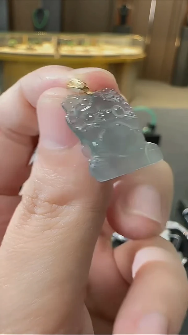 颈饰18K金镶嵌翡翠18k镶嵌-天然A货翡翠