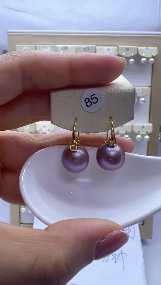 【闪购商品】淡水珍珠耳饰银S925镶嵌85