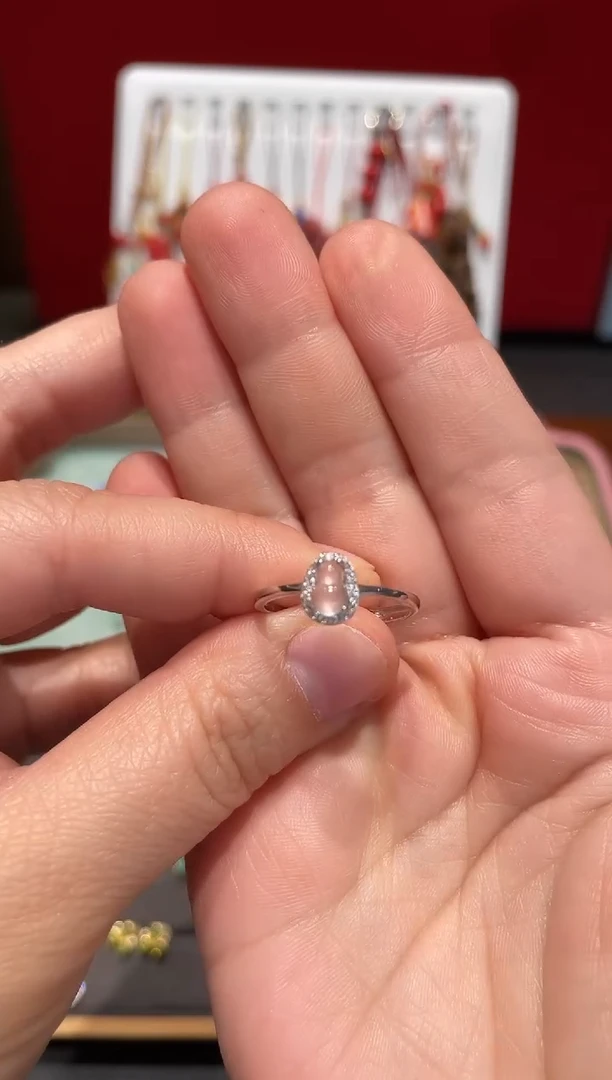 颈饰银S925镶嵌翡翠戒指