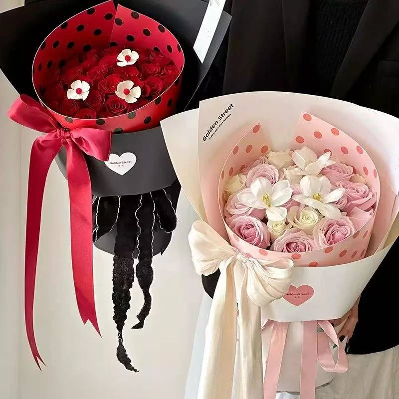 2025母亲节新品圆舞曲一体定型片花束包装纸花店专用手工diy材料