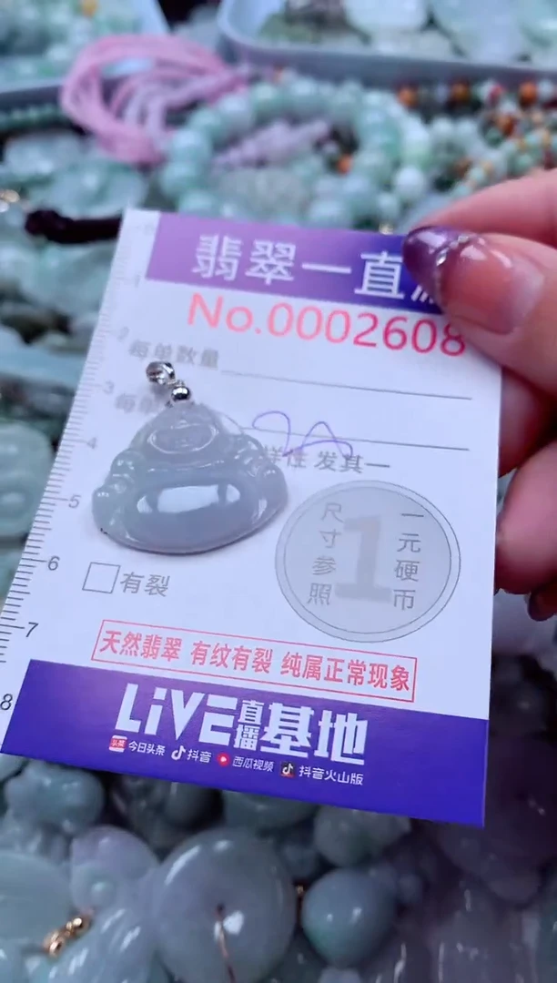 翡翠未镶嵌吊坠(不含链)2608
