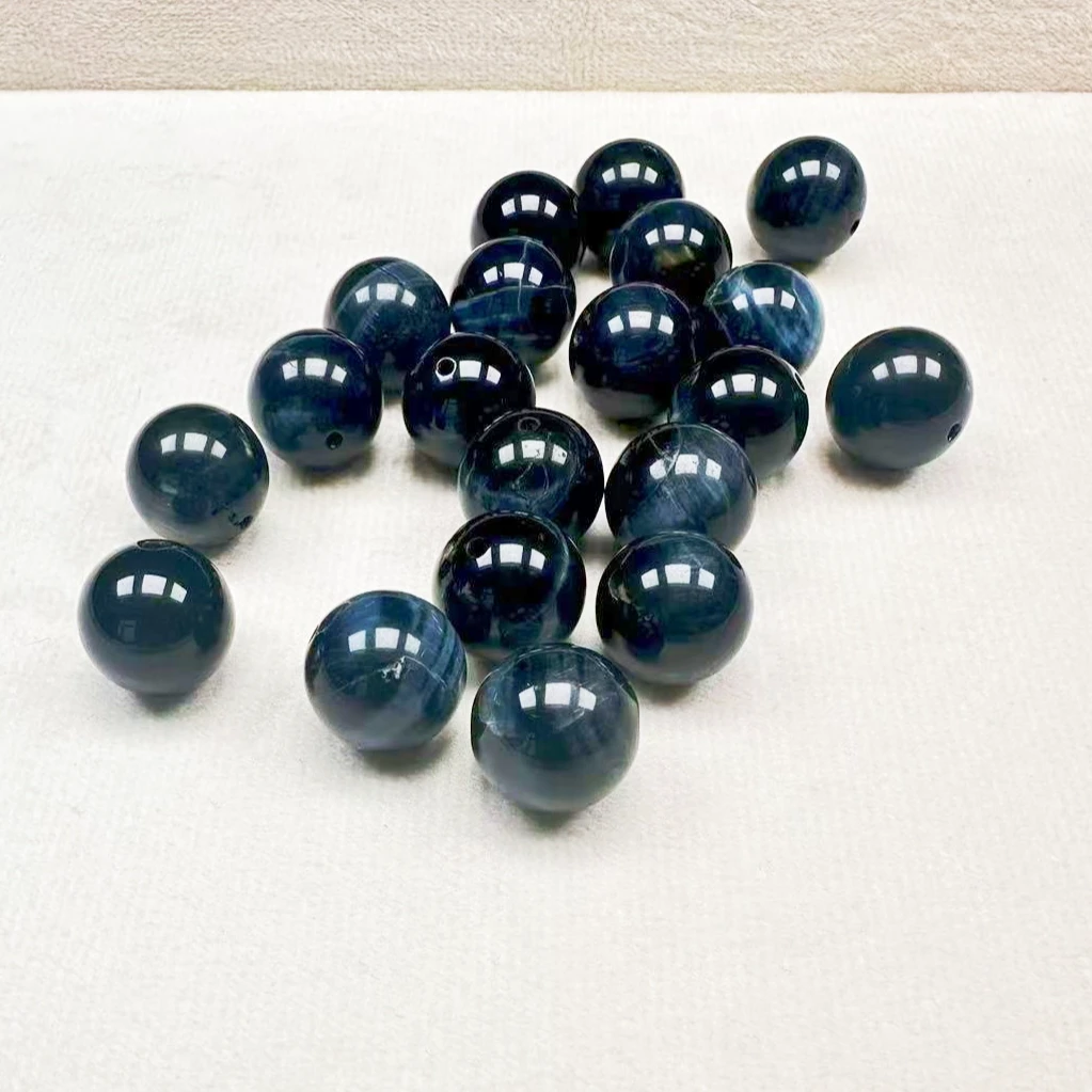 蓝虎眼虎眼石散珠事业之石DIY配珠12-13mm
