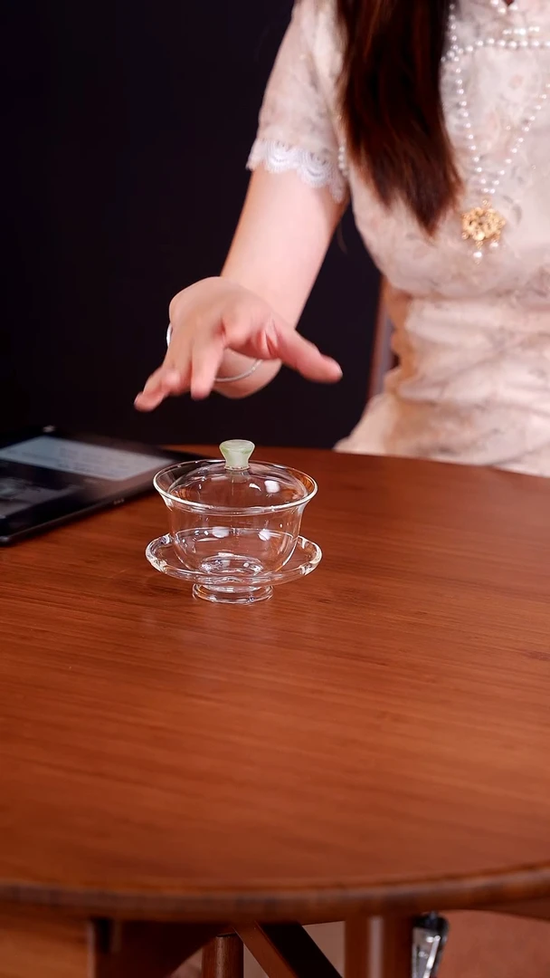 禾器-沁莲盖碗-翠漪