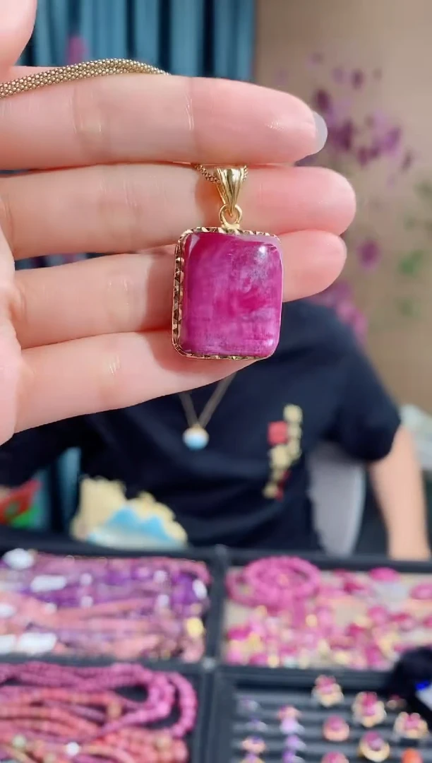 银S925镶嵌吊坠(不含链)红宝石243