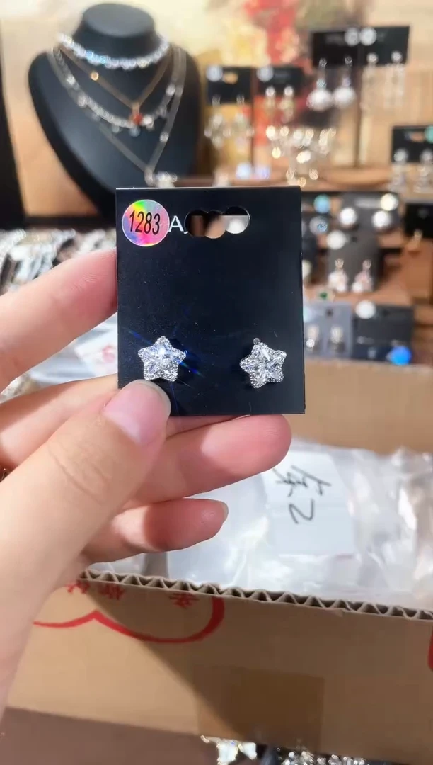 合金925银锆石豆1283