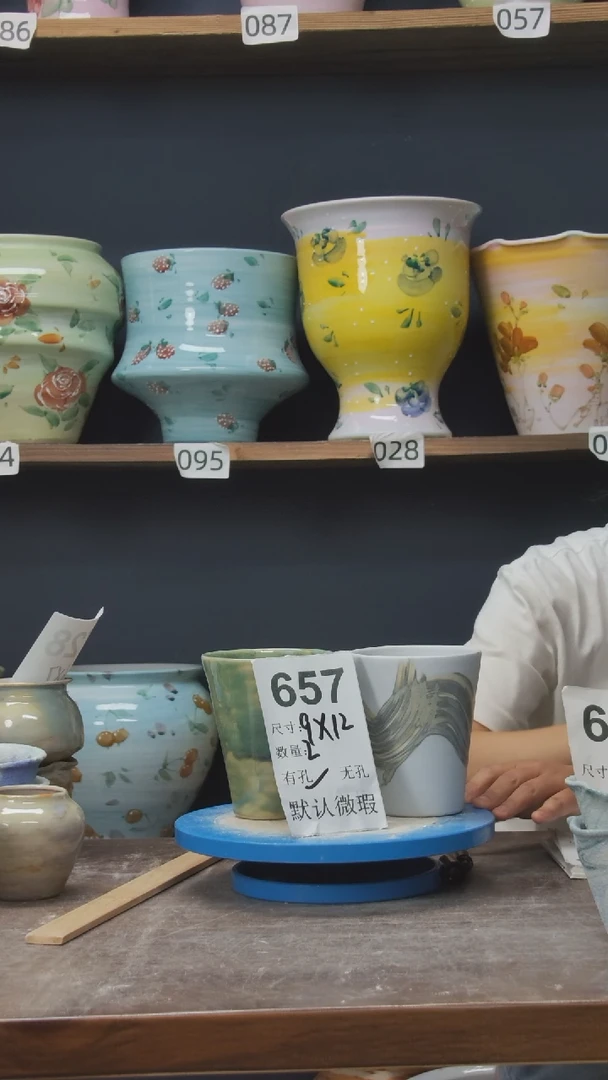 摆件景德镇花盆默认微瑕657