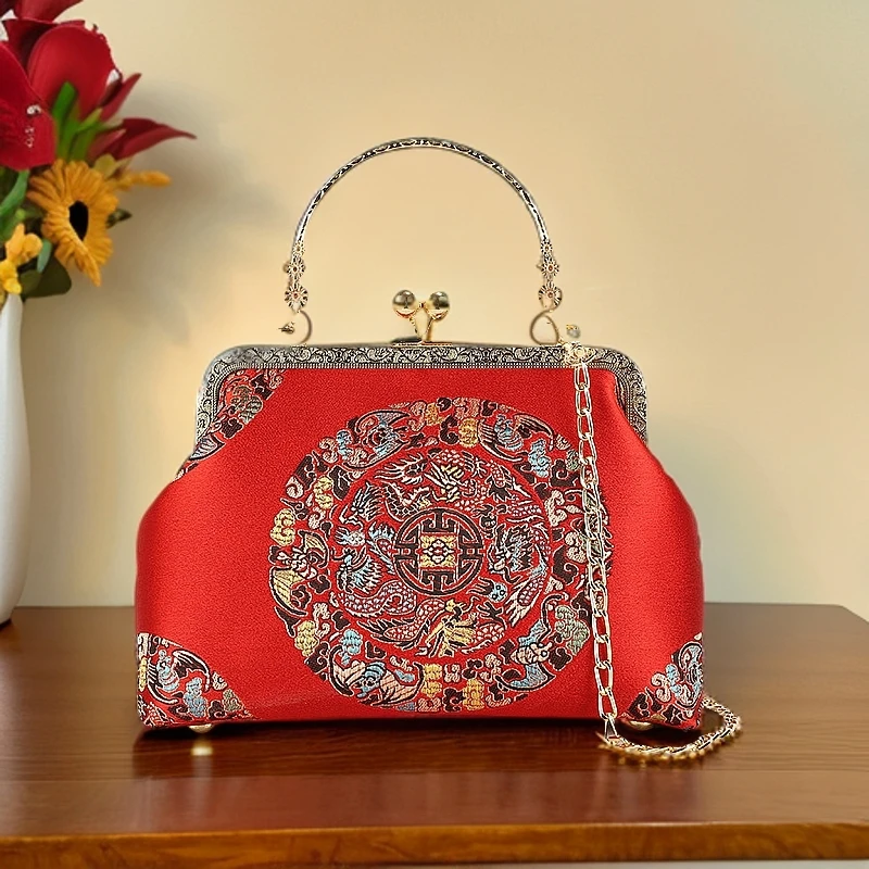 中国风新中式旗袍手提包马面裙国风包包